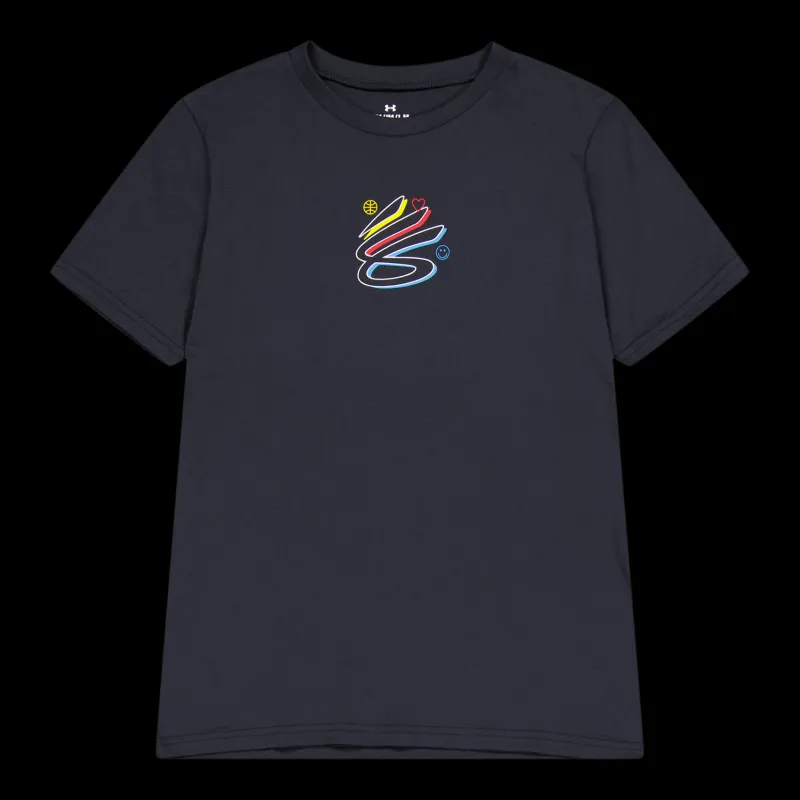 Discount Under Armour Curry Shoe Hook Tee 4 Black Svart