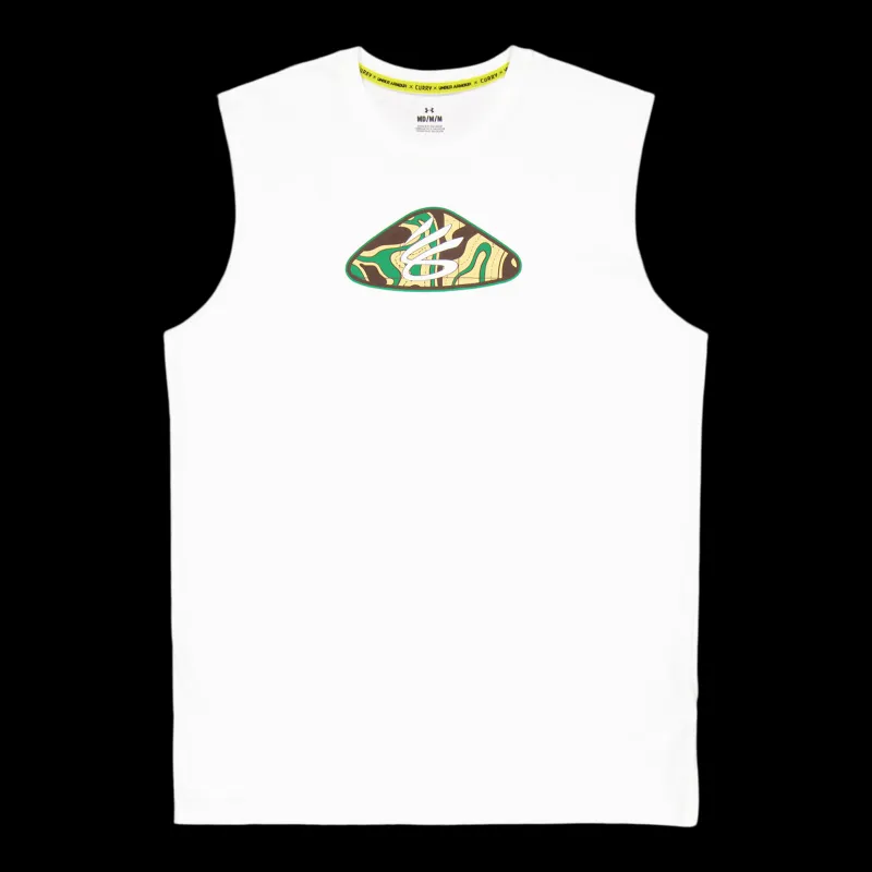 Under Armour Curry Slvs Tee White Vit Sale