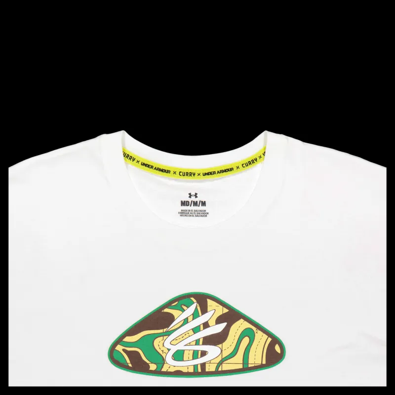 Under Armour Curry Slvs Tee White Vit Sale