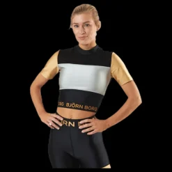 Outlet Björn Borg Cylie Cropped Tee Black/Gold Svart och Guld