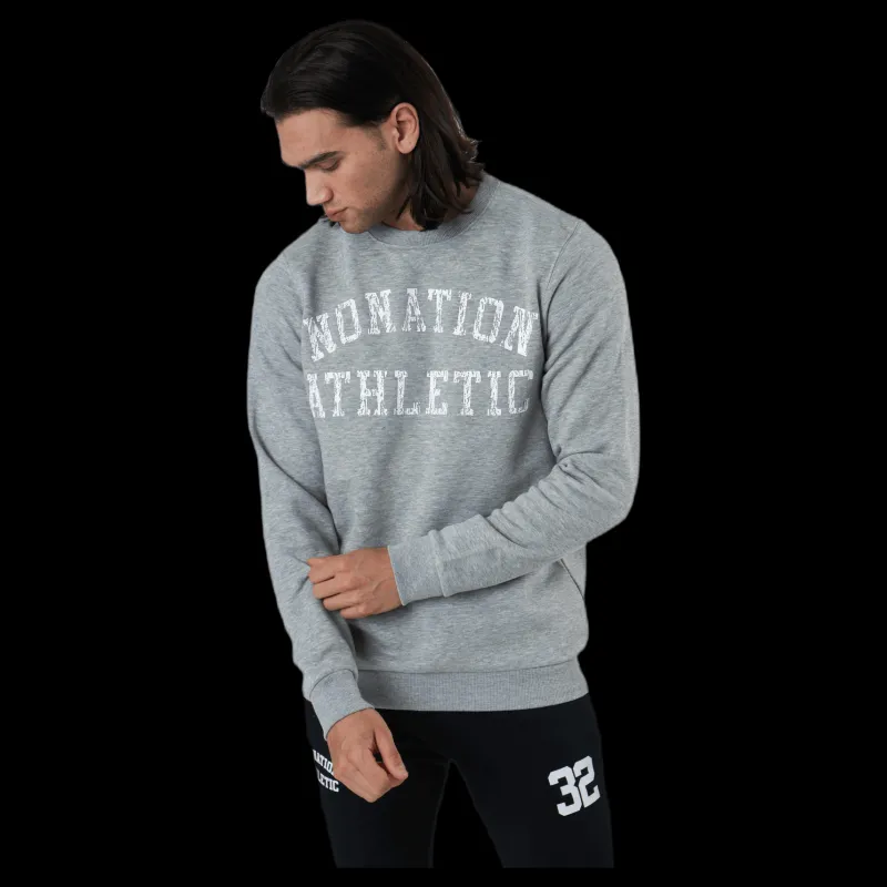 New Nonation Dacota Crew Neck Sweater Grey Grå