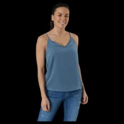 Outlet Only Debbie Singlet Wvn Blue Blå