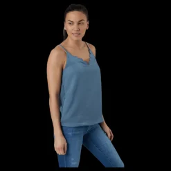 Outlet Only Debbie Singlet Wvn Blue Blå