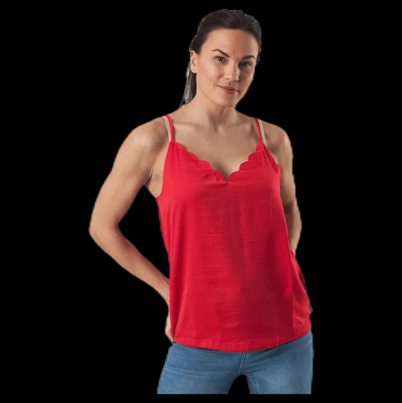 Only Debbie Singlet Wvn Red Röd