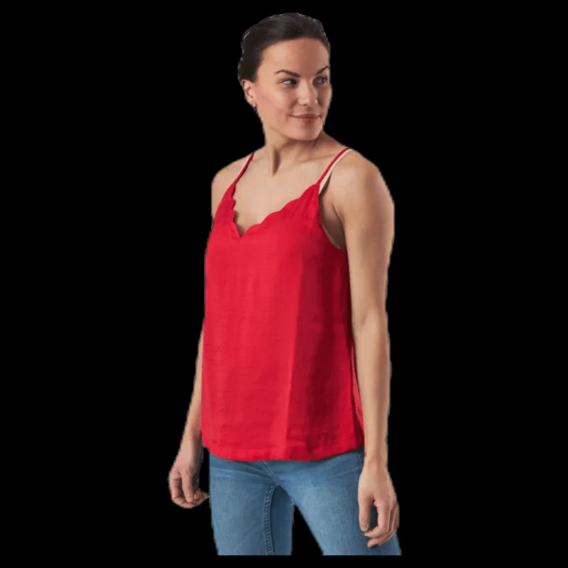 Only Debbie Singlet Wvn Red Röd