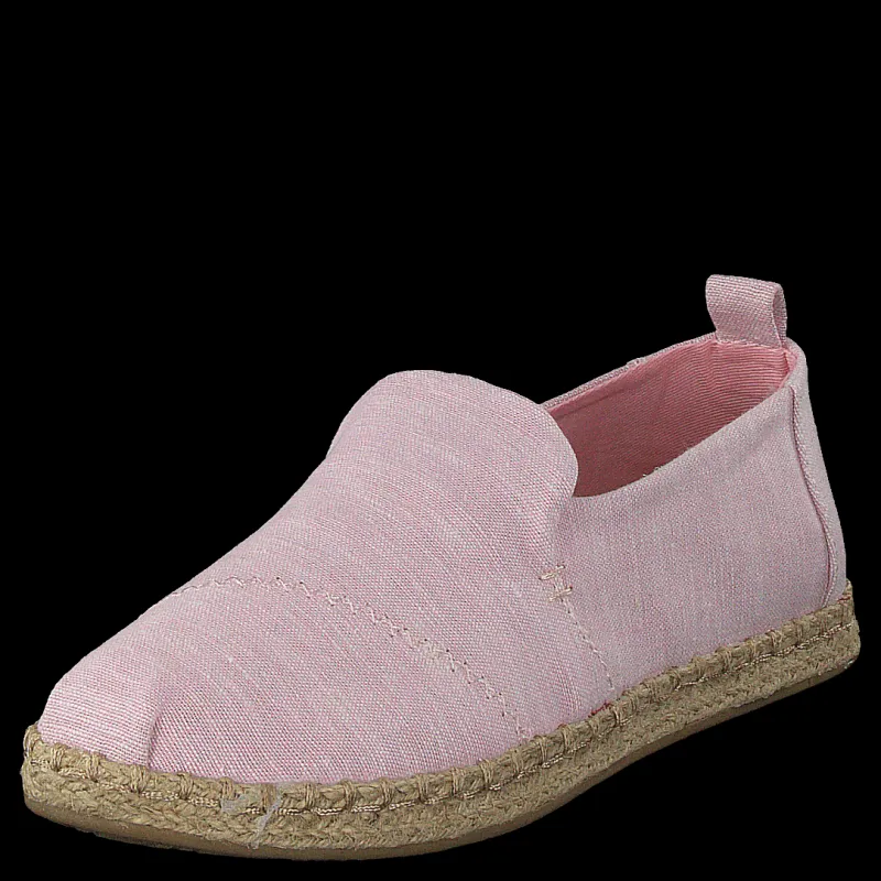 Discount Toms Deconstructed Alpargata Rope Blossom Slub Chambray Grå och Rosa