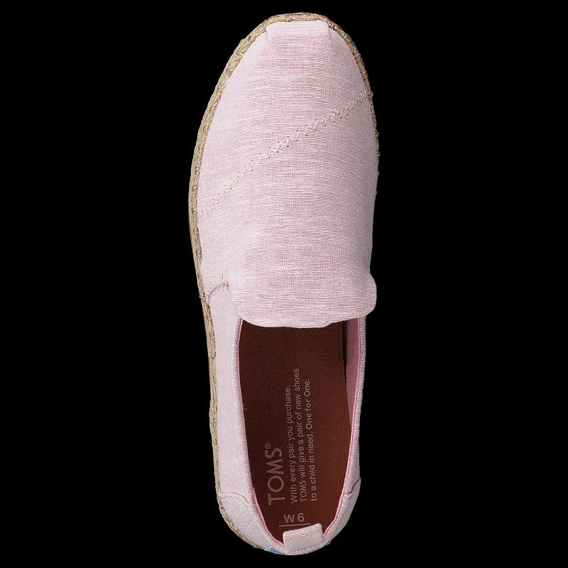 Discount Toms Deconstructed Alpargata Rope Blossom Slub Chambray Grå och Rosa