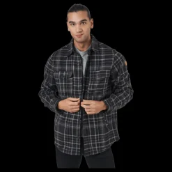 Hot Whistler Dewey M Checked Fleece Shirt Black Svart
