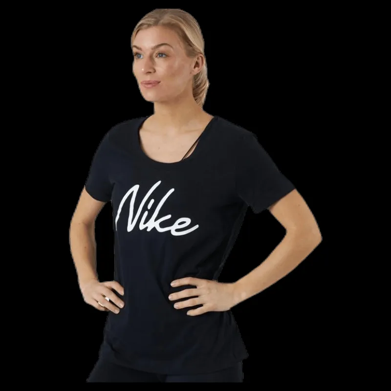 Nike Dfct Tee Scoop Logo White/Black Svart