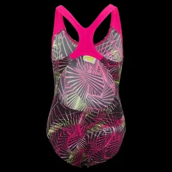 New Speedo Digital Placement Splashback J Black Electric Pink Flerfärgad