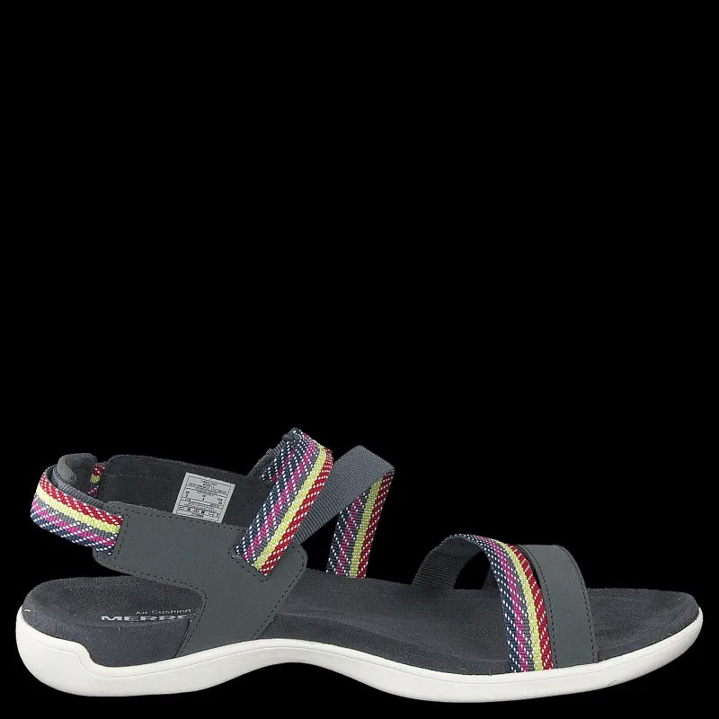 New Merrell District Mendi Backstrap Turbulence Grå och Blå
