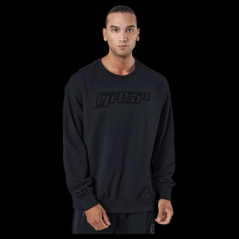 GASP Division Crewneck Black Svart Best