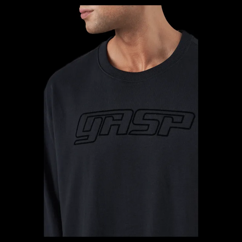 GASP Division Crewneck Black Svart Best