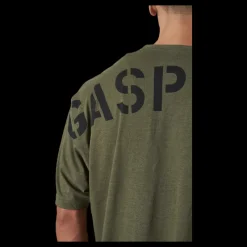 GASP Division Iron Tee Army Green Melange Grön Outlet