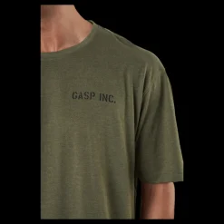 GASP Division Iron Tee Army Green Melange Grön Outlet
