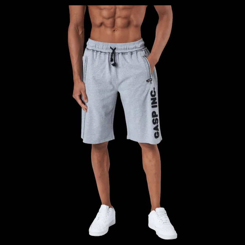 Clearance GASP Division Sweatshorts Light Grey Melange Grå
