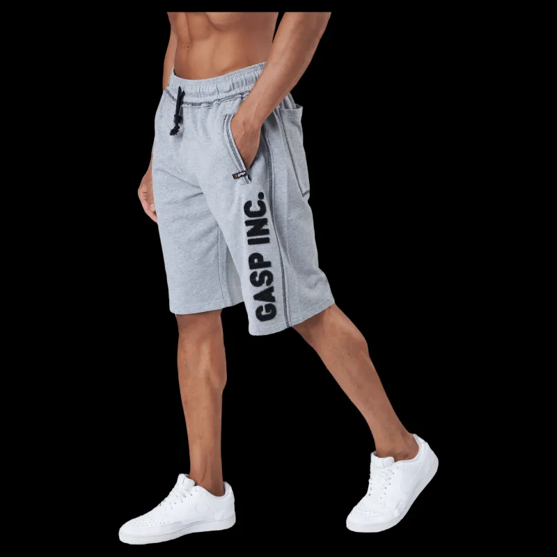 Clearance GASP Division Sweatshorts Light Grey Melange Grå