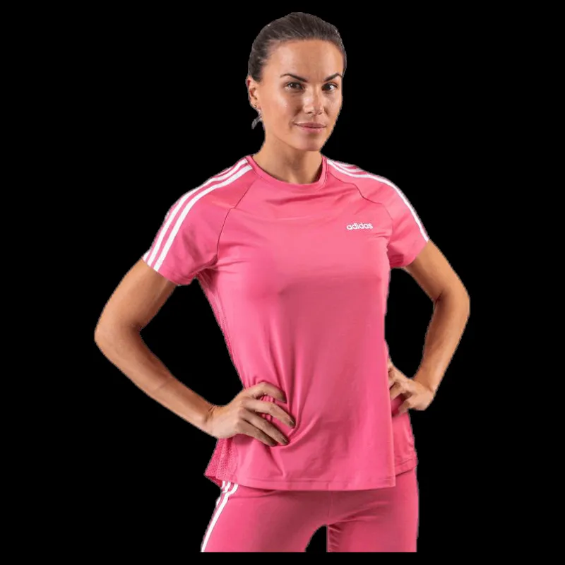 adidas D2M 3S Tee Pink/White Rosa Best