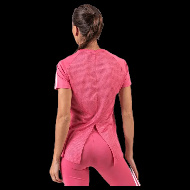 adidas D2M 3S Tee Pink/White Rosa Best