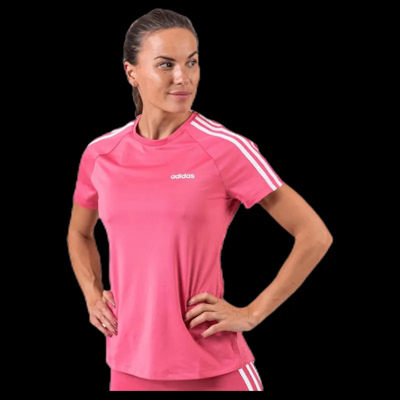 adidas D2M 3S Tee Pink/White Rosa Best
