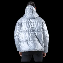 Nike Down Fill Metallic Hood Jacket Silver Blå Outlet