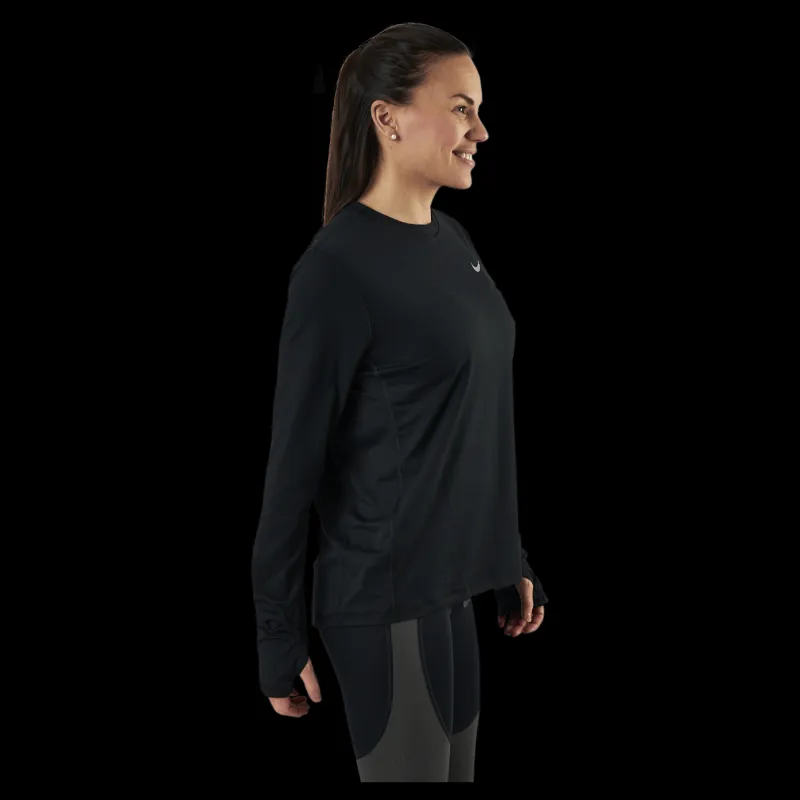Best Nike Dri-FIT Element Women's Running Crew BLACK/REFLECTIVE SILV Svart