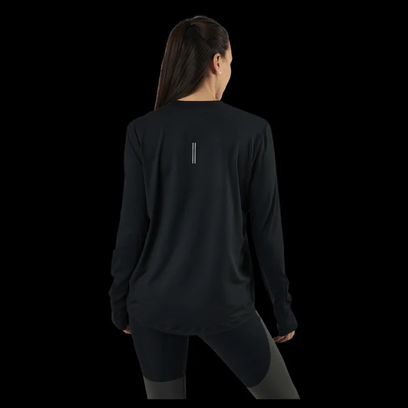 Best Nike Dri-FIT Element Women's Running Crew BLACK/REFLECTIVE SILV Svart