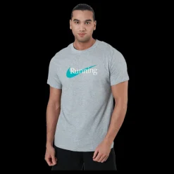 Nike Dri-FIT Men's Running T-Shirt DK GREY HEATHER Grå Hot