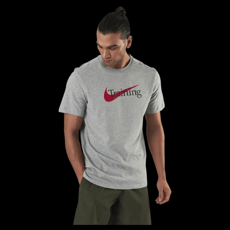 Nike Dri-FIT Men's Swoosh Training T-Shirt DK GREY HEATHER Vit Outlet