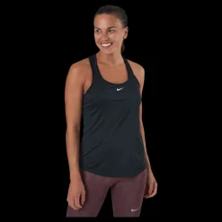 Discount Nike Dri-FIT One Elastika Women's Standard Fit Tank BLACK/WHITE Svart