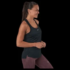 Discount Nike Dri-FIT One Elastika Women's Standard Fit Tank BLACK/WHITE Svart