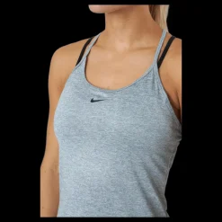 Hot Nike Dri-FIT One Elastika Women's Standard Fit Tank PARTICLE GREY/HTR/BLACK Grå