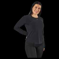 Nike Dri-FIT One Luxe Women's Standard Fit Long-Sleeve Top BLACK/REFLECTIVE SILV Svart Best