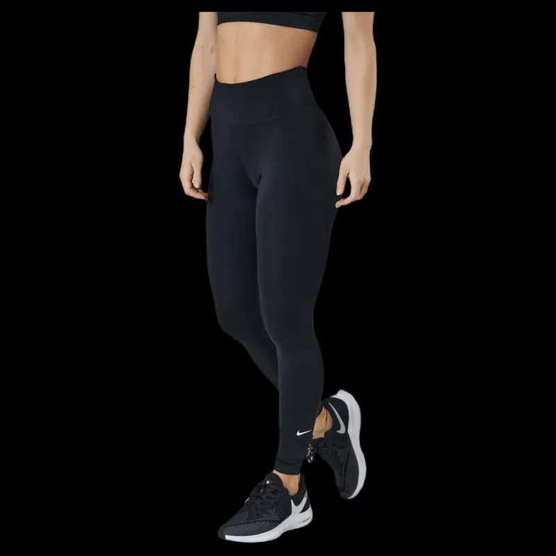 Nike Dri-FIT One Women's Mid-Rise Leggings BLACK/WHITE Svart Sale