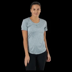 Nike Dri-FIT One Women's Standard Fit Short-Sleeve Top PARTICLE GREY/HTR/BLACK Grå Sale