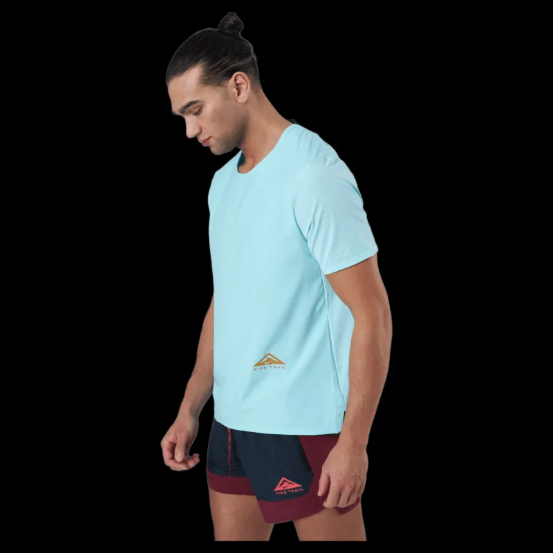 Nike Dri-fit Rise 365 Short-sleeve Copa/reflective Silv Blå Sale