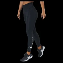 Outlet Nike Dri-fit Swoosh Run Women's 7/8 Black/white Svart