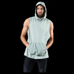 Nike Dri-FIT Therma Sleeveless Hood Black/Green Blå