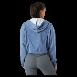 New Nike Dri-fit Women's Fleece Trainin Ashen Slate/htr Blå