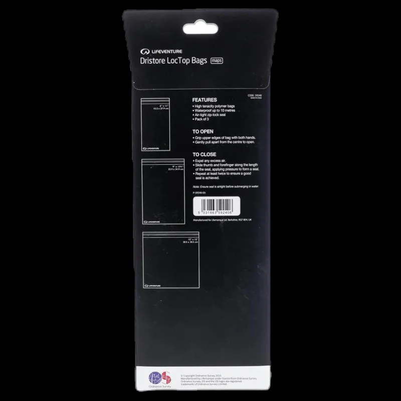 Lifeventure DriStore LocTop Bags - For Maps White/Black Vit och Svart Outlet