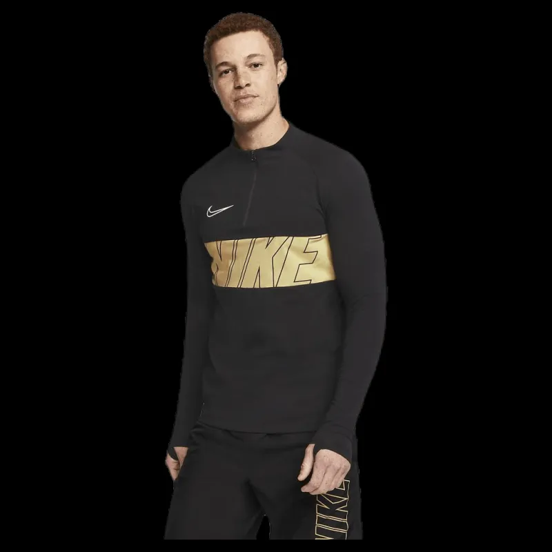 New Nike Dry Academy Drill Top Black/Gold Svart