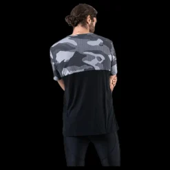 Nike Dry Camo SS Top Black/Grey Flerfärgad Outlet