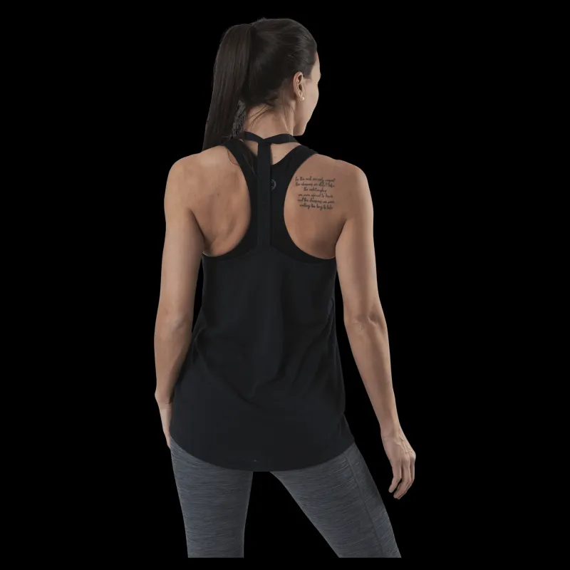 Nike Dry Essential Elastika Tank White/Black Svart Sale