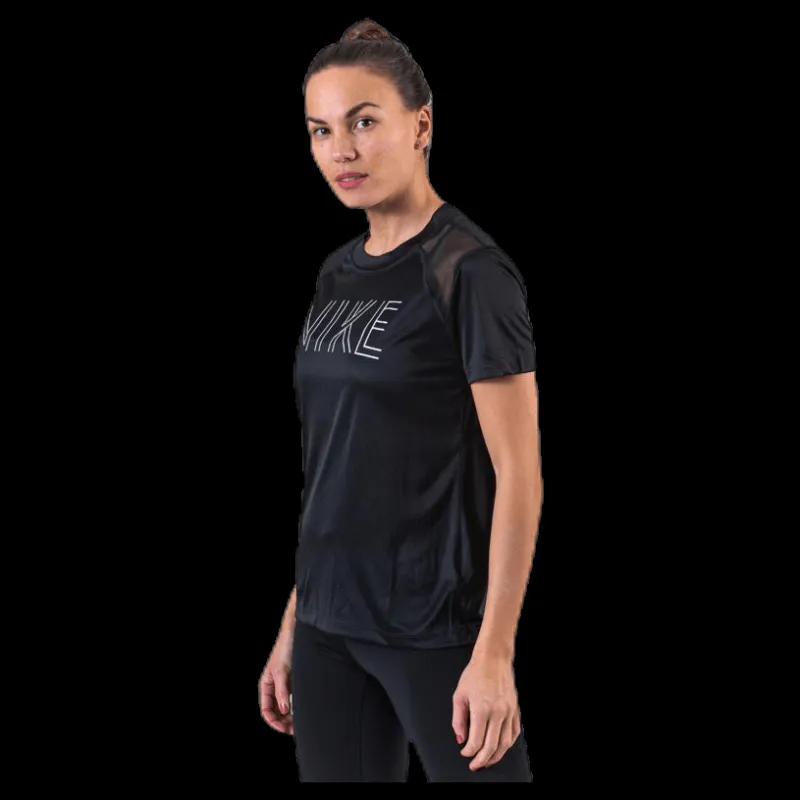 Nike Dry Miler SS Black/Silver Svart Sale