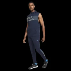 Nike Dry Pant Fleece Linear Vision Blue Blå Outlet