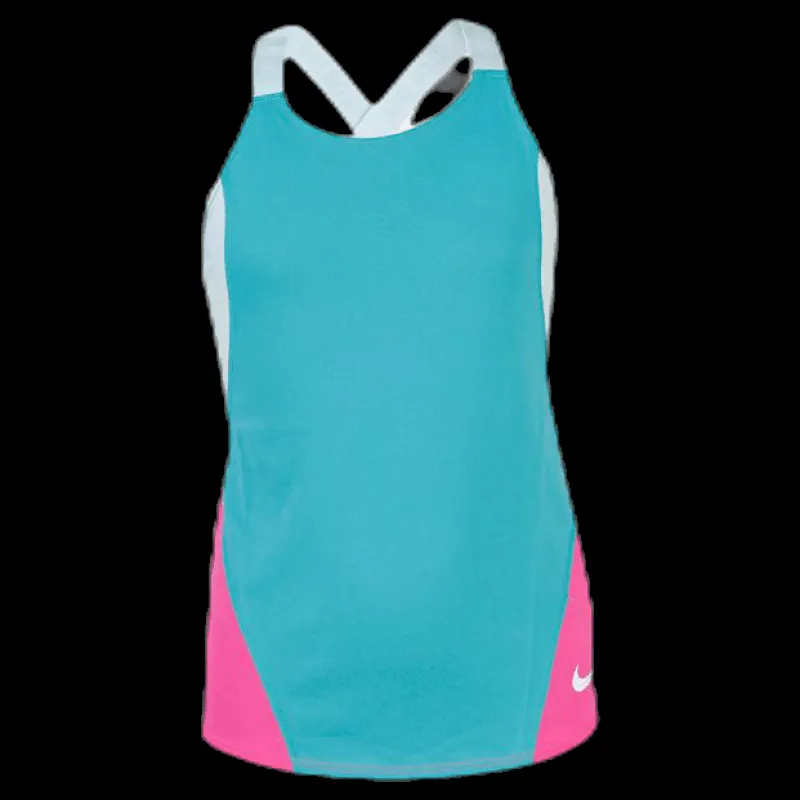 Nike Dry Tank Elastic Strap Blue/Pink Rosa