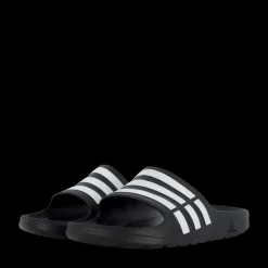 New adidas Duramo Slides Core Black / White / Core Black Svart