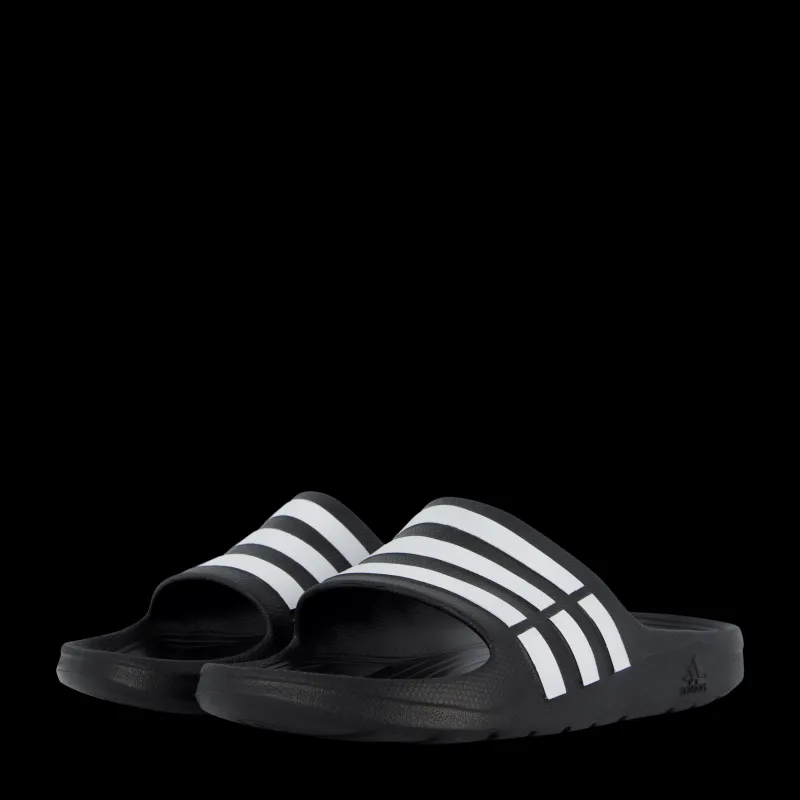 New adidas Duramo Slides Core Black / White / Core Black Svart