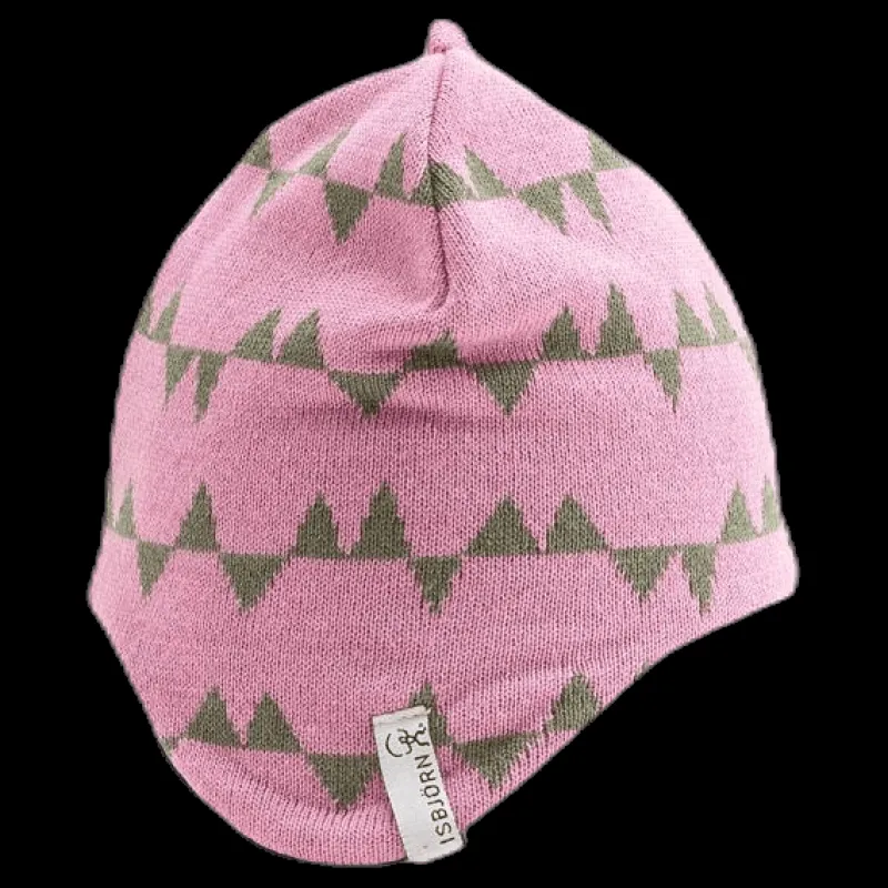ISBJÖRN Of Sweden Eaglet Knitted Flap Cap Pink Rosa