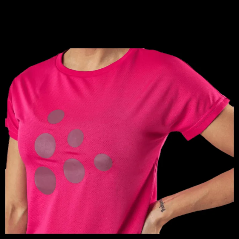 Clearance Craft Eaze SS Logo Mesh Tee Pink Rosa